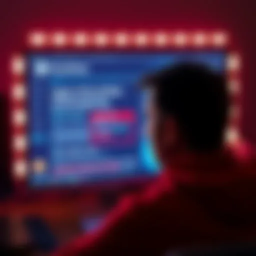 A person looking worried while staring at a computer screen displaying a WordPress site with error messages and security alerts.