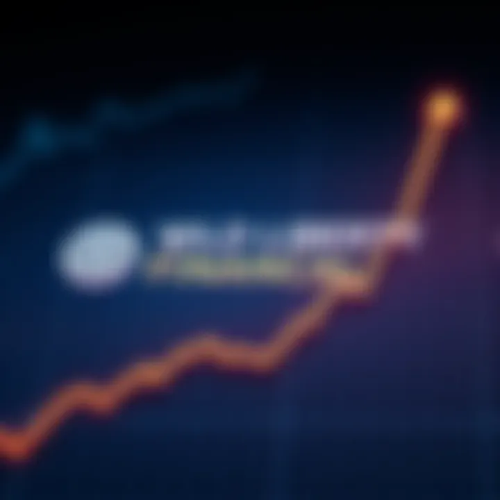 The World Liberty Financial logo displayed over a rising graph, symbolizing growth and interest in WLFI as a treasury asset.