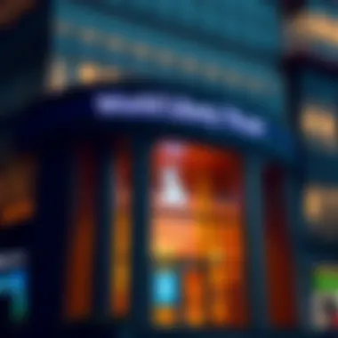 World Liberty Trust Bank A modern bank building with the World Liberty Trust sign, symbolizing its new banking status and connection to cryptocurrency.