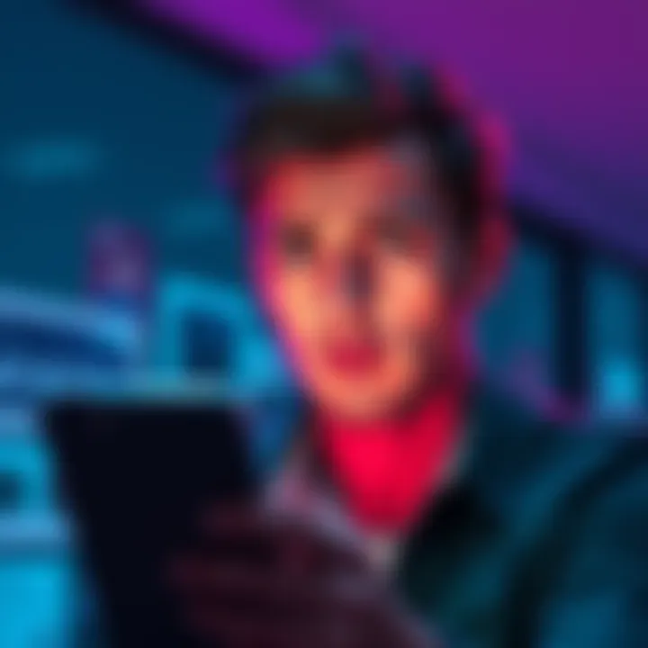 Concerned person checking their bank account status after peer-to-peer transactions