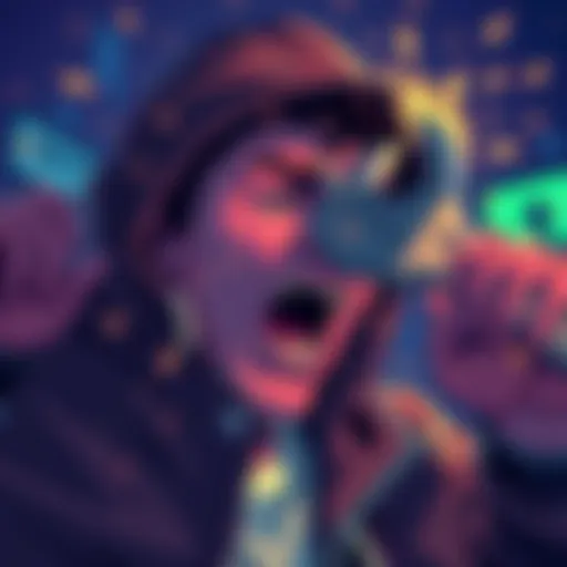 Wrench Attack on Bitcoin Holder An illustration showing a person in distress as they face a wrench attack, symbolizing the rise in crimes against Bitcoin holders and non-holders.