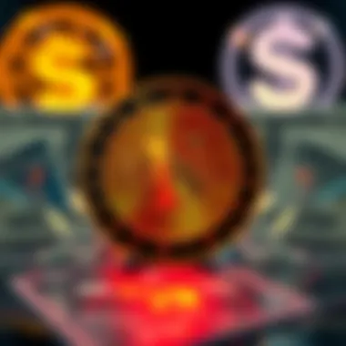 A digital representation of FRNT stablecoin with US dollar and Treasury symbols in the background.