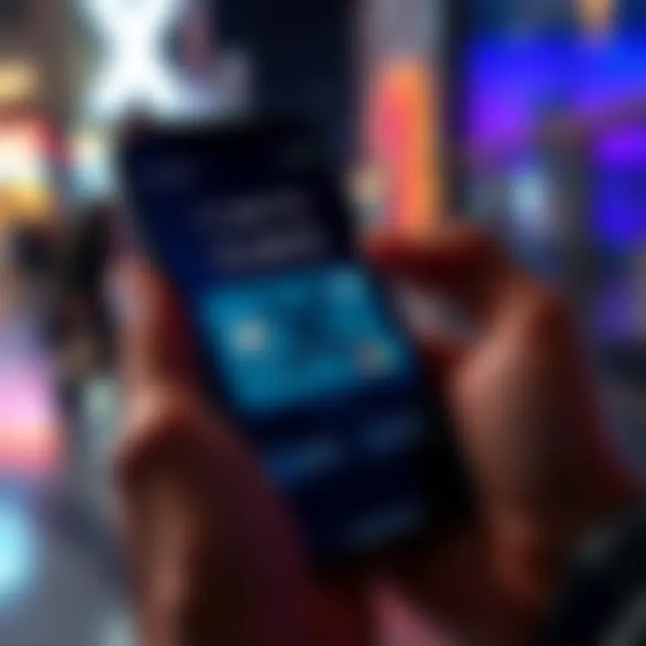 A person holding a smartphone showing the Apple Pay interface with the X Money Card visible.