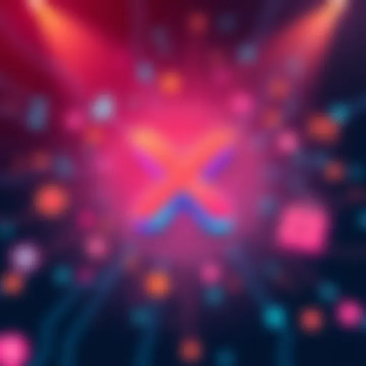 Visual representation of X Payments logo with cryptocurrency symbols and shopping icons