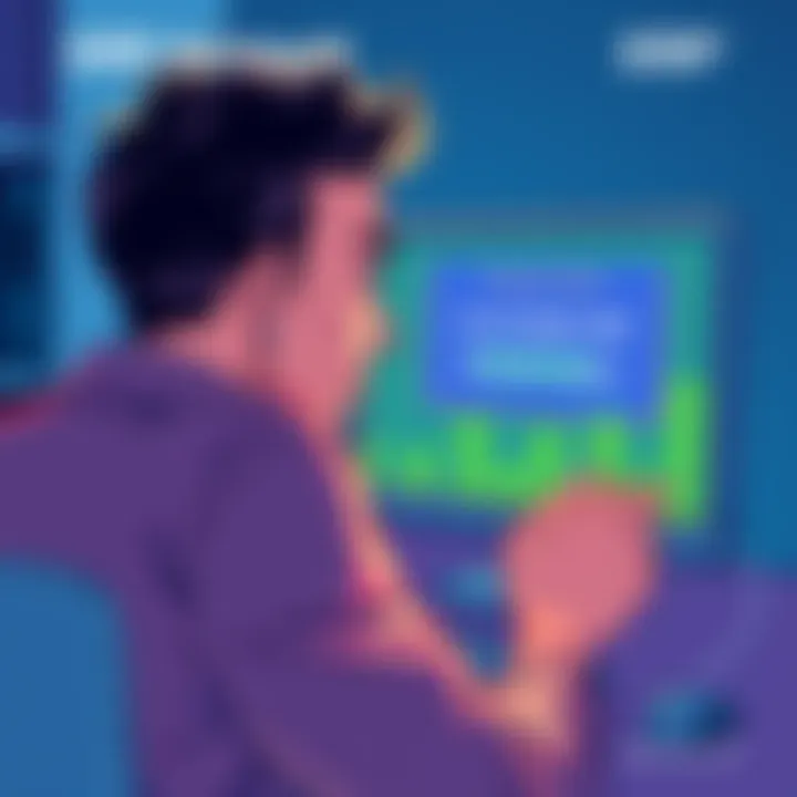 A frustrated person looking at a computer screen displaying a message about unavailable XRP funds