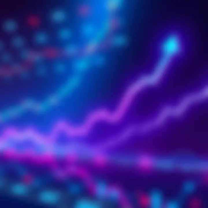 A chart showing the rising price of XRP at $1.45 with upward trend arrows.
