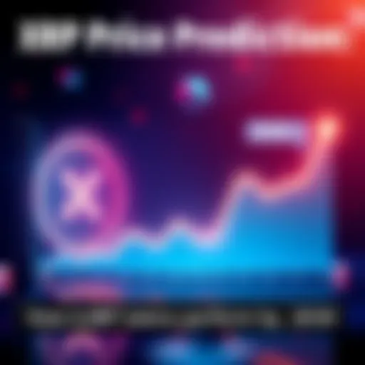 Graph showing the projected increase in the value of XRP tokens by 2030 with market trend indicators