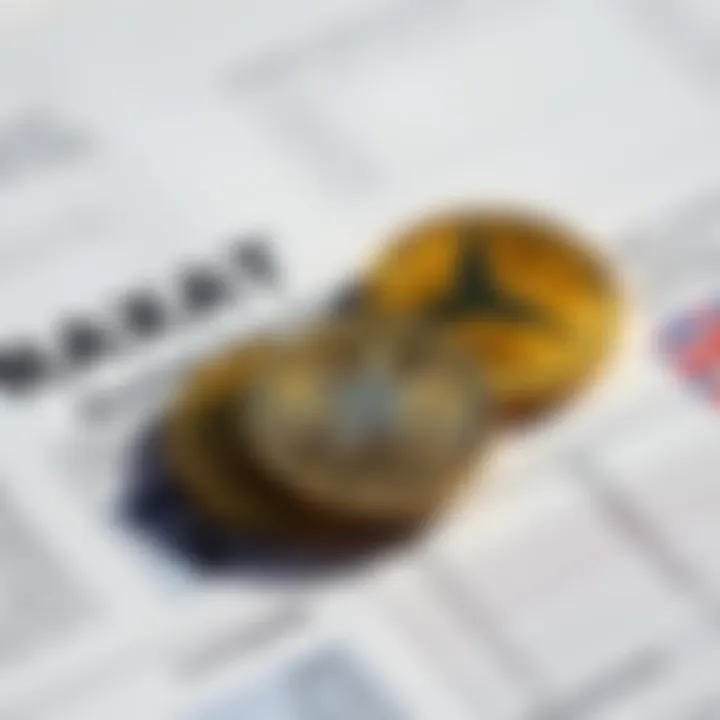 A close-up of XRP coins lying on an Australian tax document, symbolizing the impact of capital gains tax changes for investors.