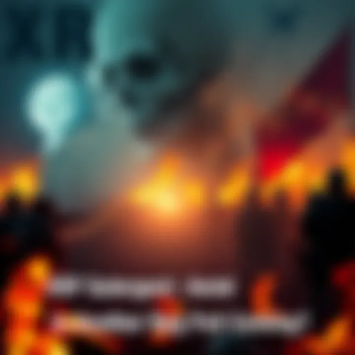 XRP Growth Amid Tensions Chart showing the surge in XRP prices against a backdrop of war imagery, symbolizing market reactions amid conflict.