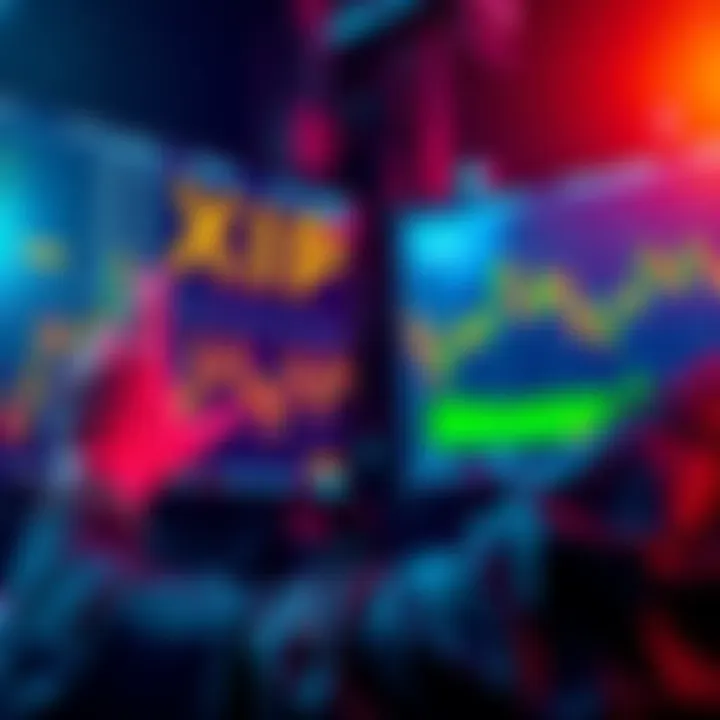 Investor monitoring XRP price trends with charts