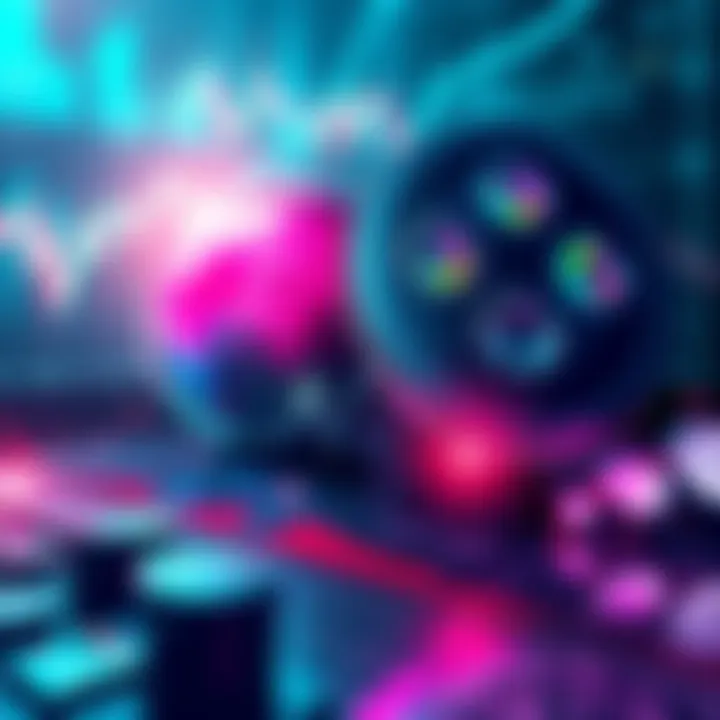 A conceptual illustration depicting the balance between hype and reality in XRP trading, featuring charts and graphs that highlight long-term investment strategies.