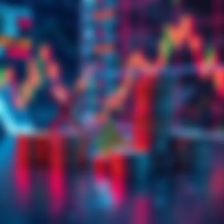 XRP vs Stablecoins A visual representation of XRP and stablecoins competing in a digital market, showing stacks of coins with XRP branding and various stablecoin logos.