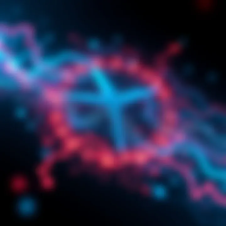 An abstract representation of XRP's unique characteristics compared to traditional assets, highlighting its deflationary nature and adaptability amidst regulatory changes.