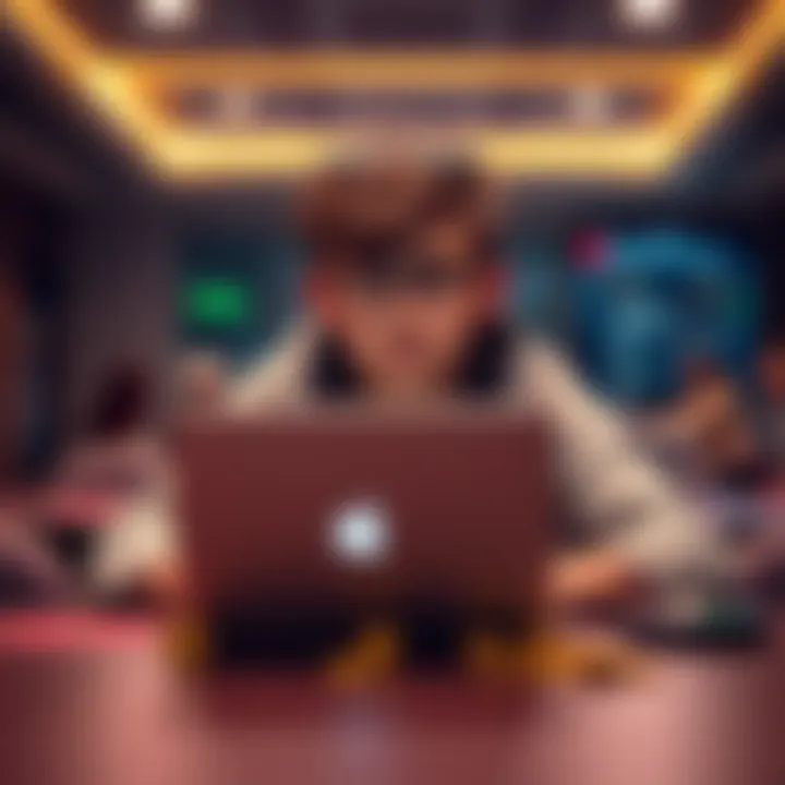 A young person sitting at a table with a laptop, looking concerned about cashing out cryptocurrency winnings without a wallet.