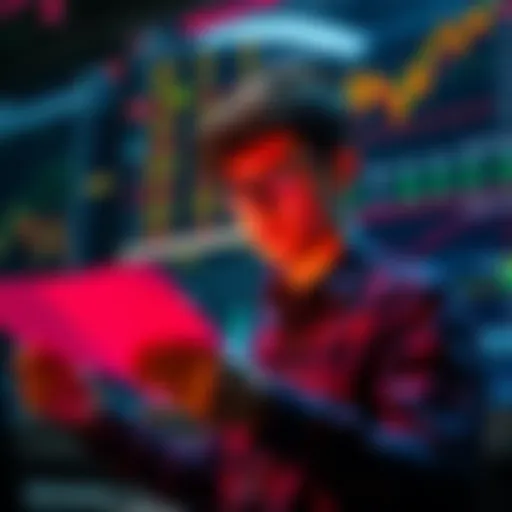 A 19-year-old investor analyzing financial charts and graphs, showcasing their investment strategy and success.