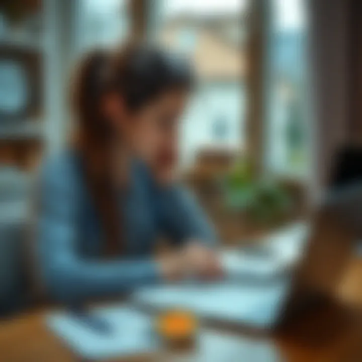 Young nurse considering Bitcoin investment A 25-year-old nurse in France sits at a desk with a laptop, pondering over a notebook filled with investment notes and Bitcoin charts, looking thoughtful about investing in cryptocurrency.