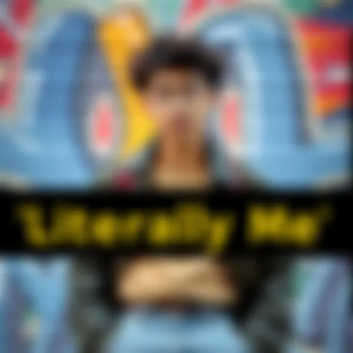 A young person stands confidently in front of a colorful mural, wearing trendy clothes that reflect their unique style, symbolizing self-identity and modern culture.