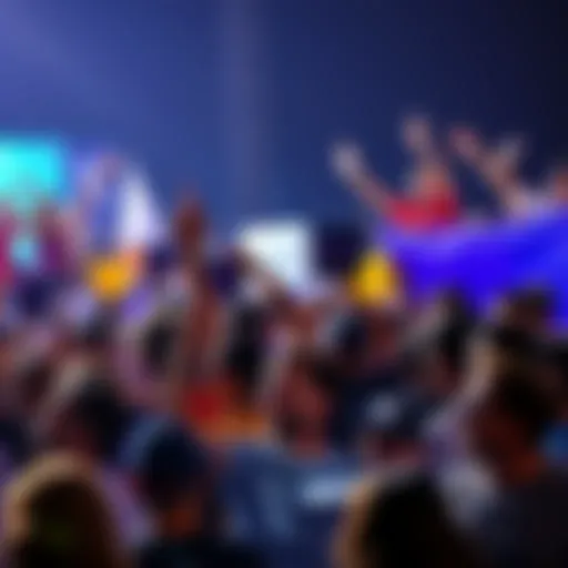 A diverse group of people enthusiastically supporting Yoyocoin with banners and signs, showcasing their excitement for the cryptocurrency.