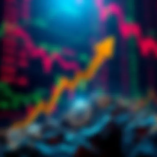 A graphic showing the rise of Zcash (ZEC) with an upward arrow and a background of stock market charts closed.