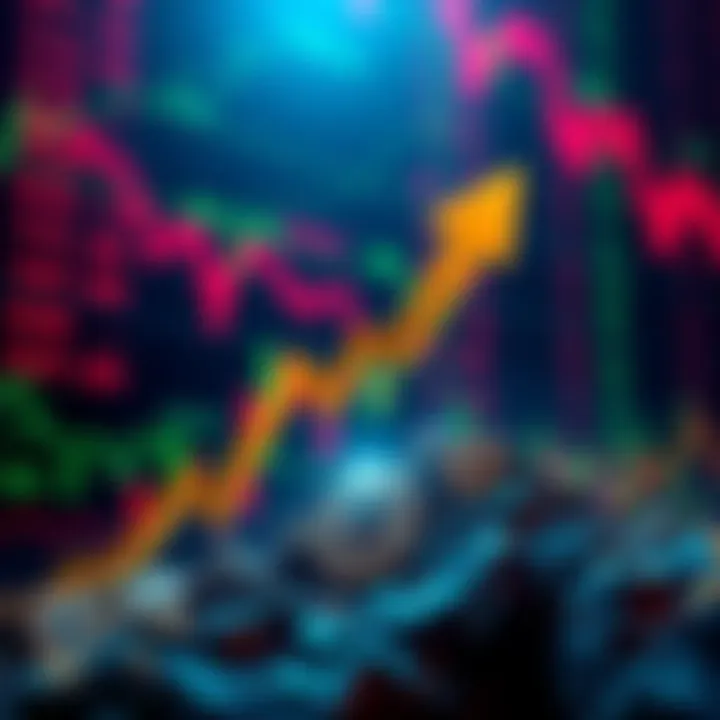 A graphic showing the rise of Zcash (ZEC) with an upward arrow and a background of stock market charts closed.