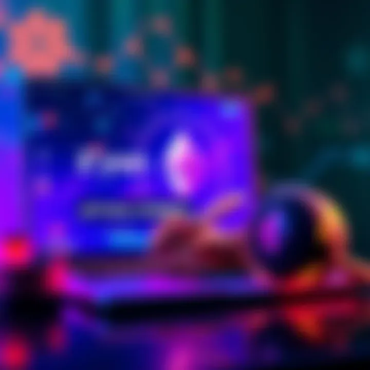 Zy0n developing a new privacy layer for Ethereum with a laptop and blockchain graphics in the background
